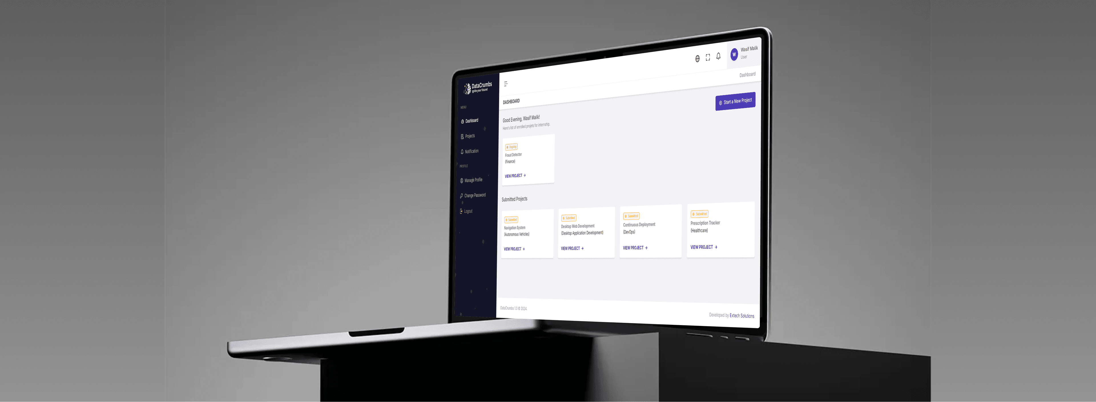 DataCrumbs Internship Dashboard